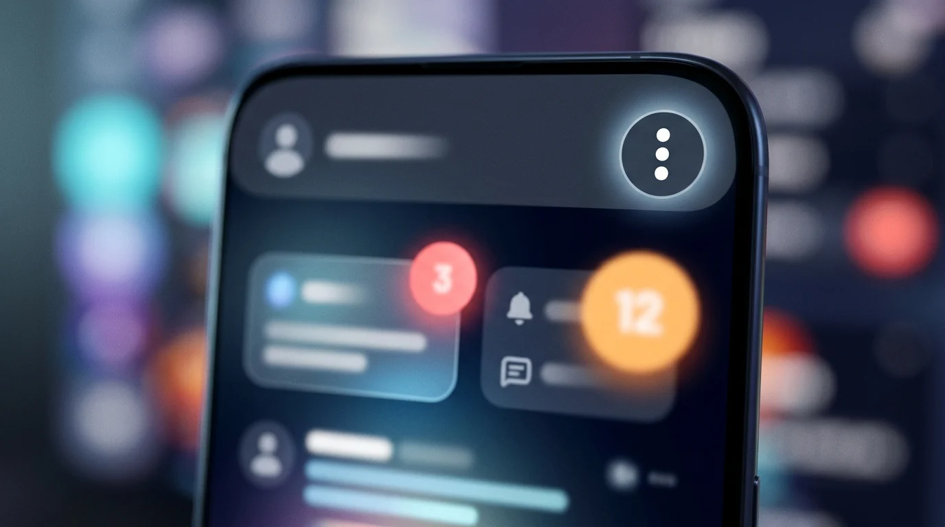 A close-up of a digital three-dot overflow menu icon.