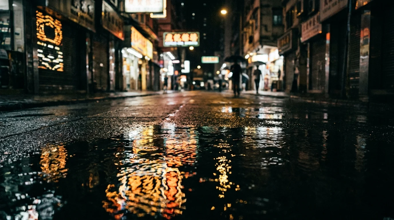 GLAFF to Honor Rodrigo Teixeira with Inaugural Visionary Award 2 Neon-lit city street at night with tiger-stripe reflections.