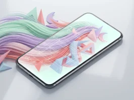 A conceptual illustration of a digital blueprint overlaying abstract beauty elements.
