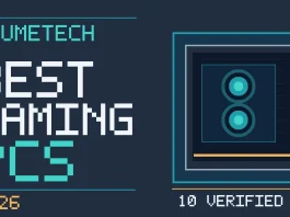 Original editorial illustration for Best Gaming PCs of 2026 showing a stylized gaming PC tower and ten verified builds
