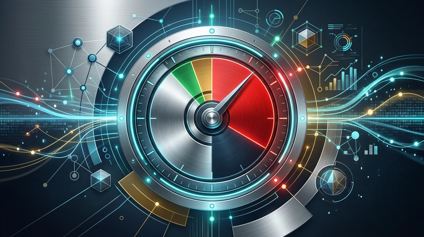 An abstract conceptual infographic representing financial probability and risk in a gaming context.