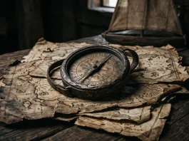Why Vinland Saga Season 3 Is Stalled Despite the Manga’s 2025 Completion A conceptual image of a Viking compass and maps representing a stalled journey.