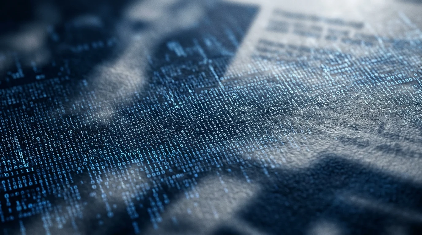 OpenAI Meets EU AI Act Mandate With Regional textGrain Watermarking Rollout 1 Abstract visualization of statistical watermarking on digital text.