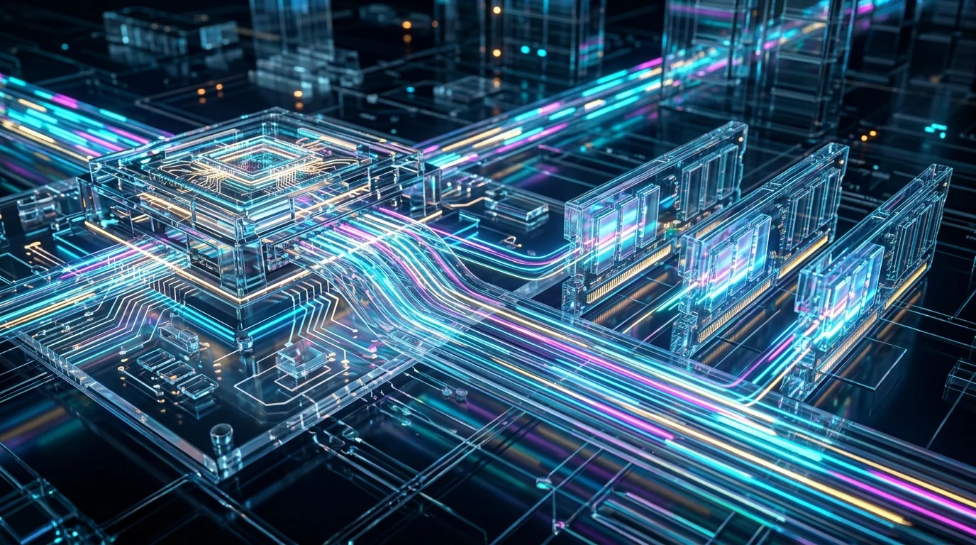 Abstract visualization of unified memory architecture.