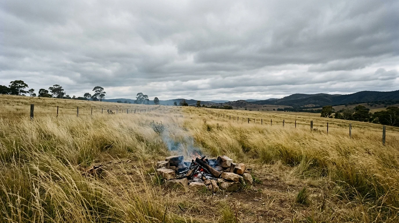 A quiet rural landscape representing a farm property in Inverleigh.