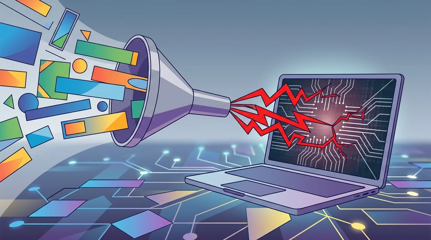 Conceptual diagram of a zero-click exploit delivered through an ad banner.
